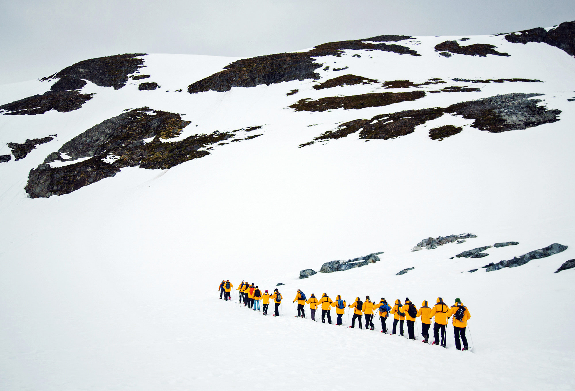 Quark Passenger Snowshoeing in Antarctica. Photo: Acacia Johnson