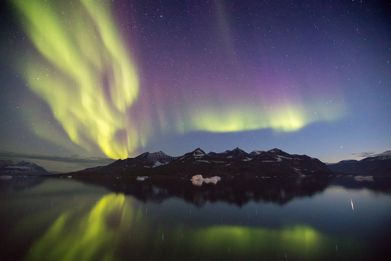 Quark Expeditions' guests who join the Under the Northern Lights: Exploring Iceland and East Greenland voyage have plenty of opportunities to witness the mesmerizing Aurora borealis.