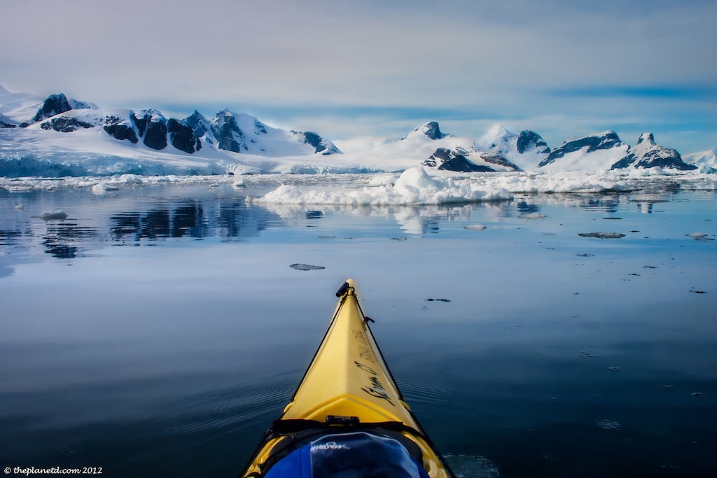 Kayaking is a great option for the adventurous in Antarctica.