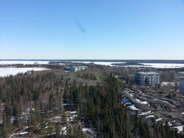 Yellowknife, where you&apos;ll catch a charter flight to Arctic Watch Wilderness Lodge
