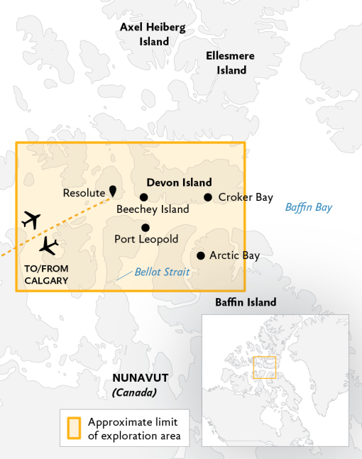 tourhub | Quark Expeditions | Arctic Express Canada: The Heart of the Northwest Passage | Tour Map